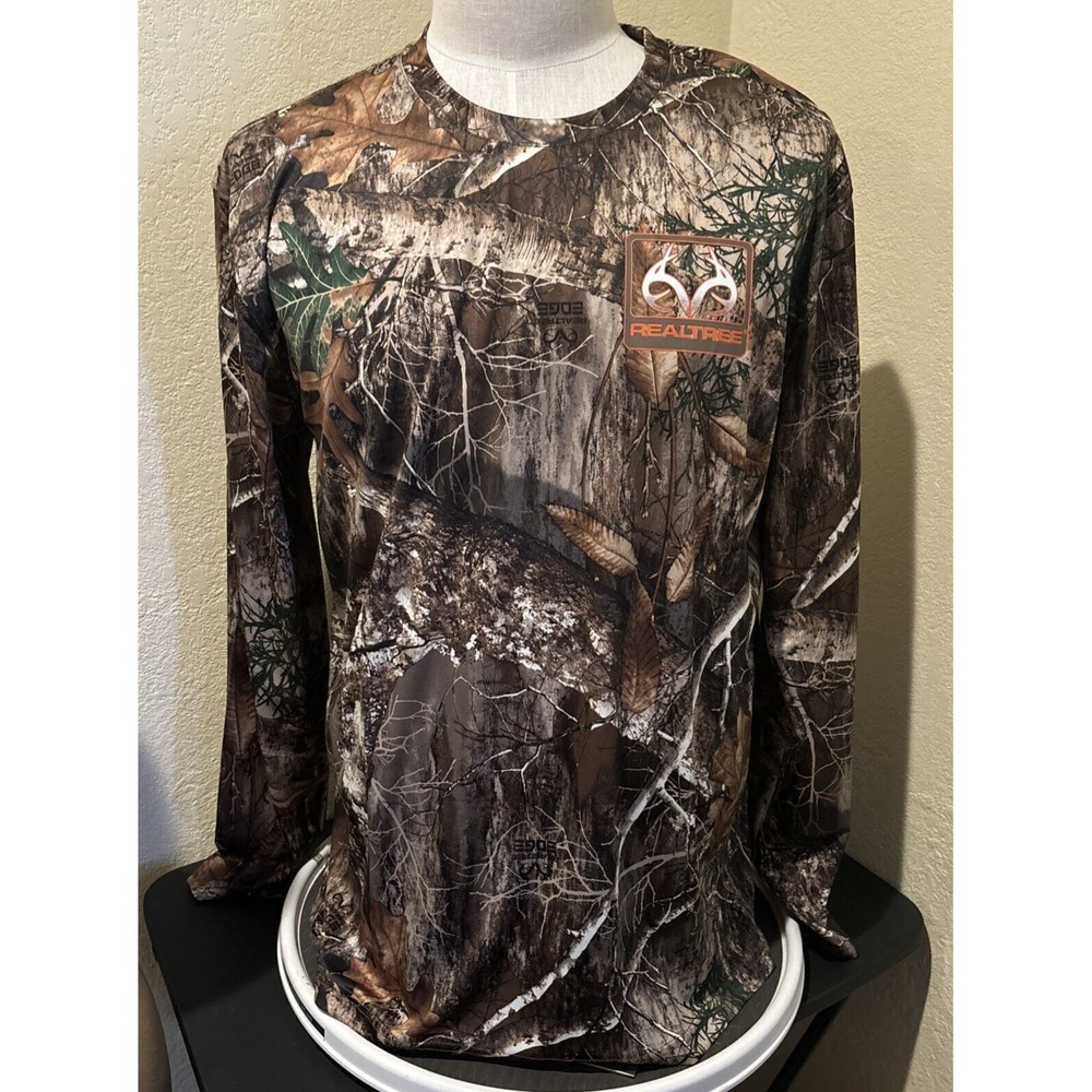 REALTREE BY Colosseum Mens CAMO Dove Bow Hunting Long Sleeve T-Shirt Sz XL